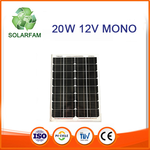 Panel solar 20W 12V monocristalino-