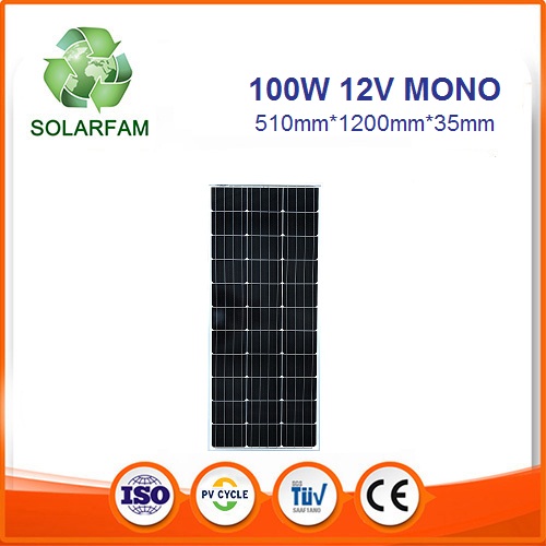 Panel solar 100W 12V monocristalino-
