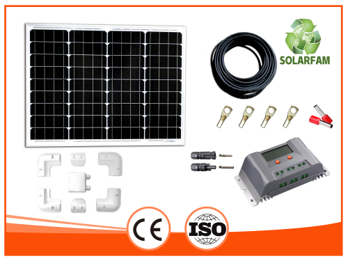 50W 12V mono rigide zonnepaneel Kit met 10A MPPT contorller-