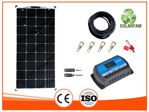 160W 12V Kit pannello solare flessibile con 15A PWM contorller-
